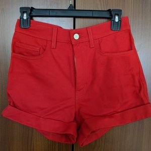 American Apparel high waist Denim shorts 26 NWOT